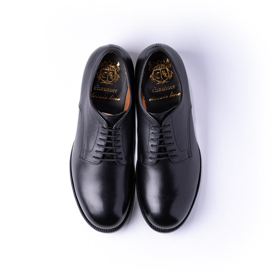 C-793　PLAIN TOE SHOES BL
