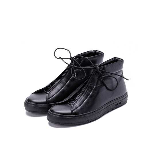 TR-014　LEATHER HIGH-CUT SNEAKERS BL