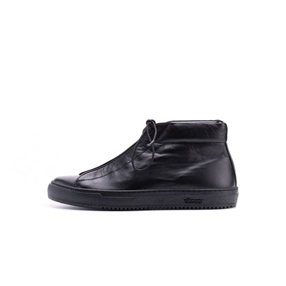 TR-014　LEATHER HIGH-CUT SNEAKERS BL