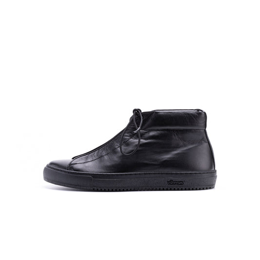 TR-014　LEATHER HIGH-CUT SNEAKERS BL
