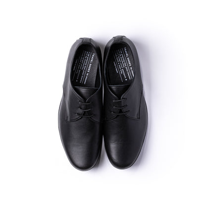 TR-008　PLAIN TOE SHOES BL