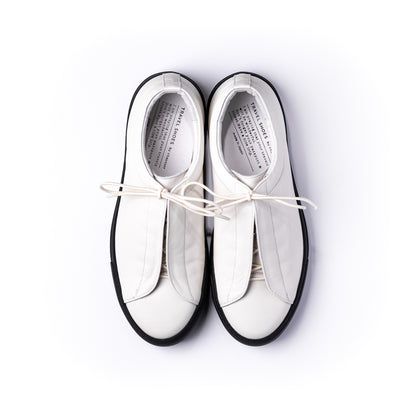 TR-013　LEATHER LOW-CUT SNEAKERS WH/BL