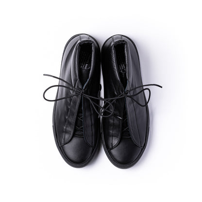 TR-014　LEATHER HIGH-CUT SNEAKERS BL