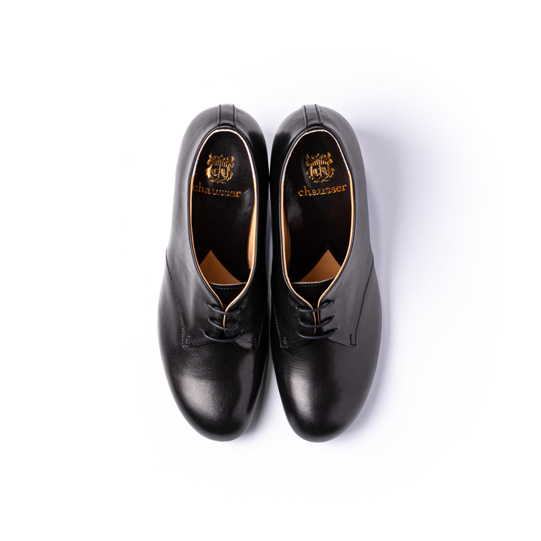 C-2223　PLAIN TOE HEELS BL
