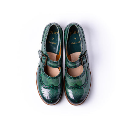 【受注生産】PC-5055　ONE-STRAP WINGTIP SHOES GRE
