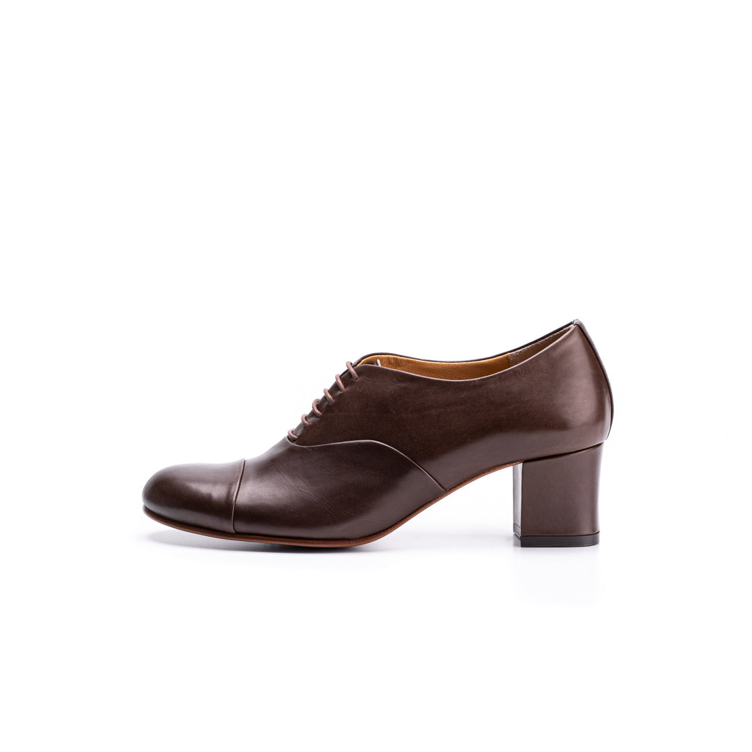 C-2243　CAP-TOE HEELS DBR