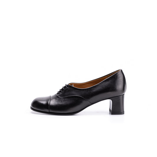 C-2185　LACE-UP HEELS BL