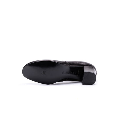 C-2223　PLAIN TOE HEELS BL