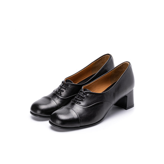 C-2185　LACE-UP HEELS BL