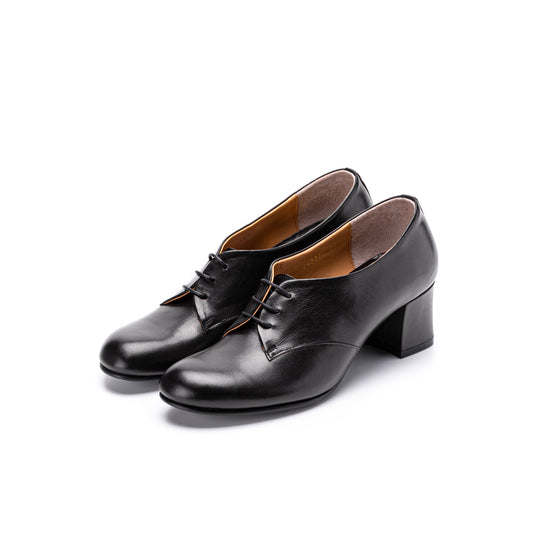 C-2223　PLAIN TOE HEELS BL