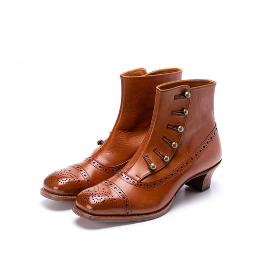 PC-5053　BUTTON HEEL BOOTS BR