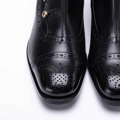 PC-5053　BUTTON HEEL BOOTS BL