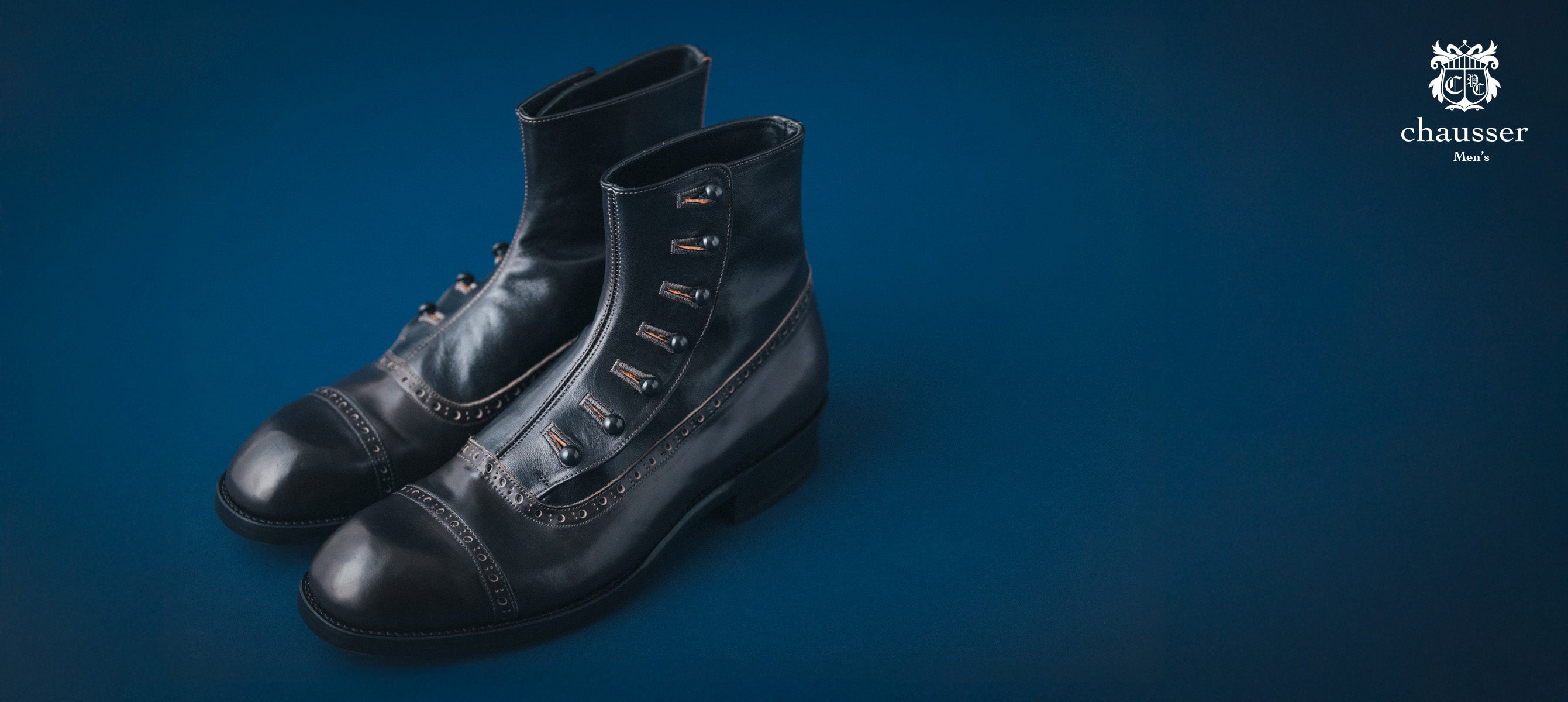 ■ ショセsesamis chausserレザーシューズ ネイビー 23.5 □ ショセsesamis chausserレザーシューズ ネイビー 23.5