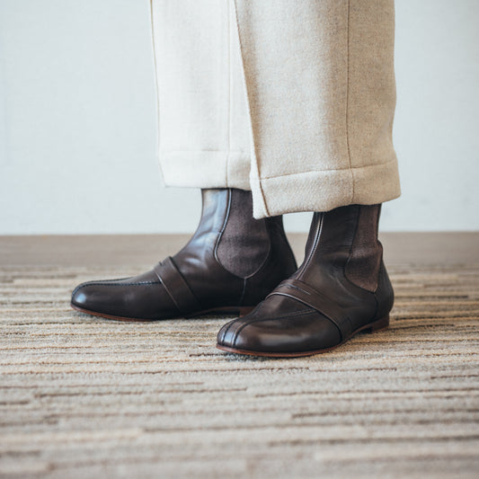 C-2329　SIDE-GORE LOAFER BOOTS DBR