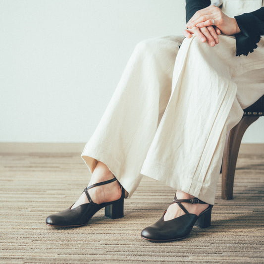 C-2334　CROSS STRAP PUMPS DBR