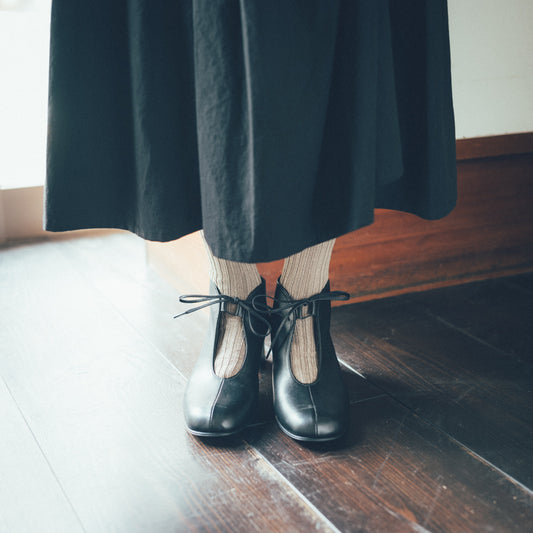C-2346　U-CUT HEEL BOOTIES BL