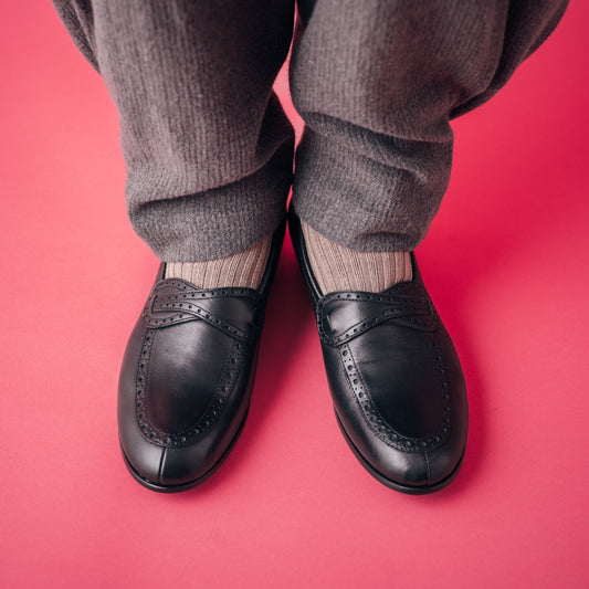 C-2356　U-TIP LOAFERS BL