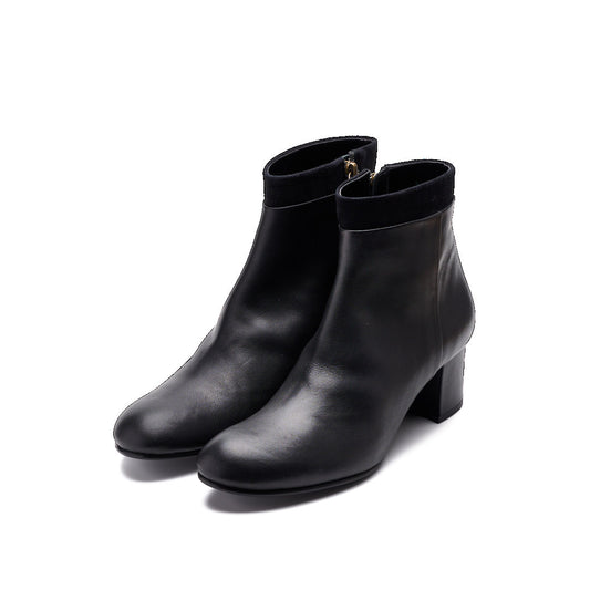 C-2367　TWO-TONE SIDE-ZIP BOOTS BL