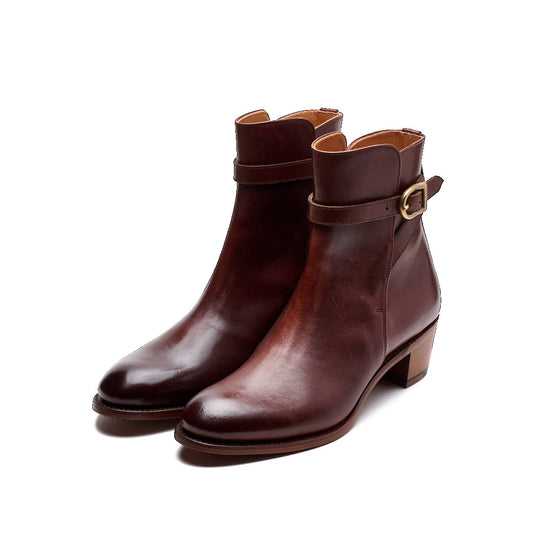 PC-5083　JODHPUR HEEL BOOTS DBR