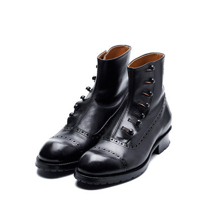 C-7063　BUTTON BOOTS BL
