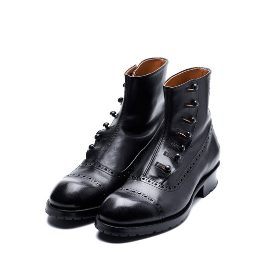 C-7063　BUTTON BOOTS BL