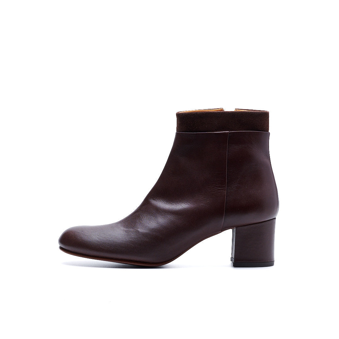 C-2367 TWO-TONE SIDE-ZIP BOOTS DBR – chausser online store
