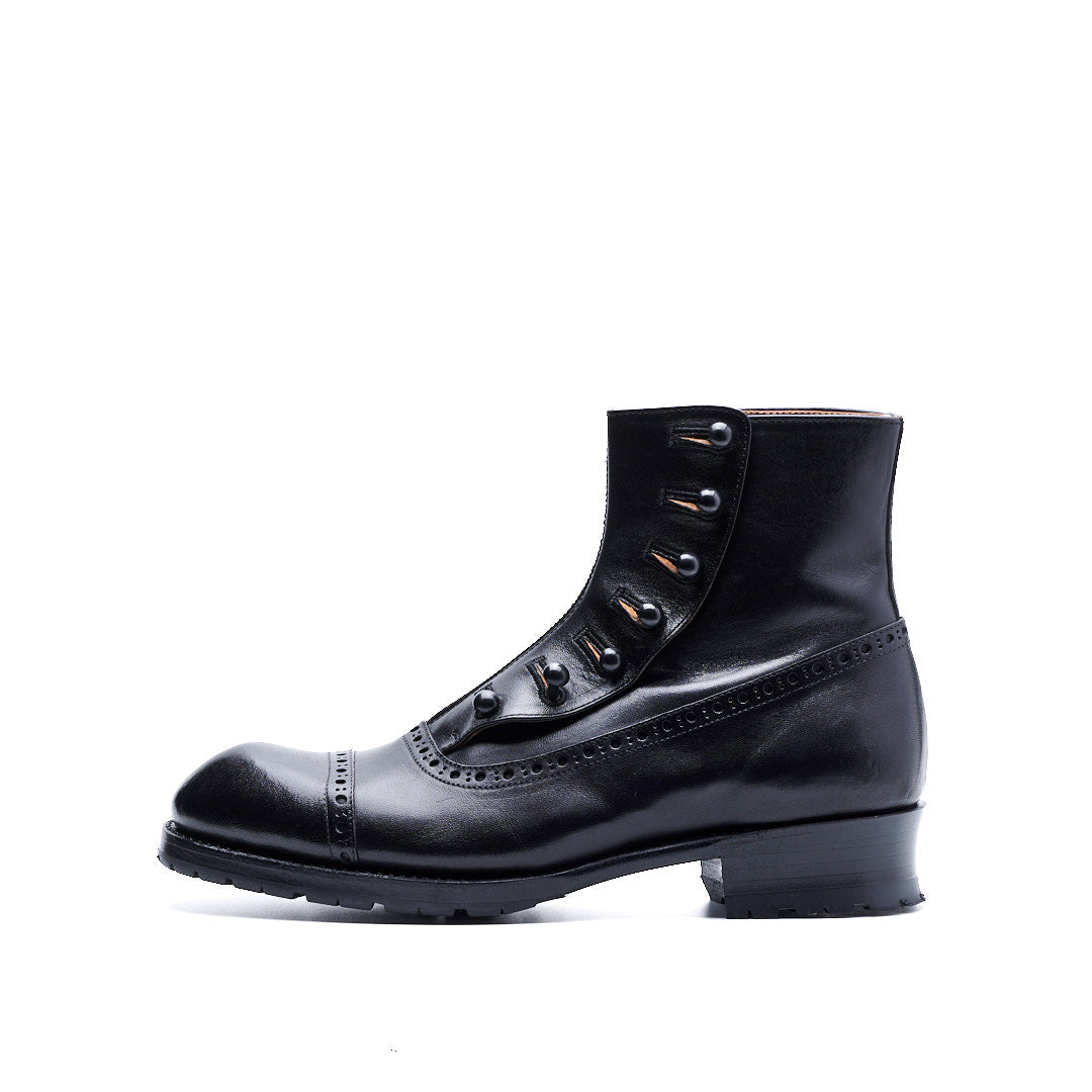 C-7063　BUTTON BOOTS BL