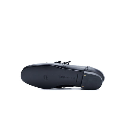 C-2370　DOUBLE MONK WINGTIP SHOES BL