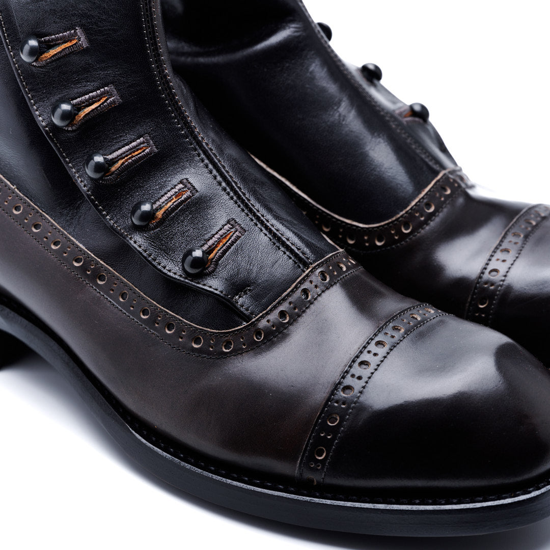 C-7039C BUTTON BOOTS CORDOVAN GY/C – chausser online store