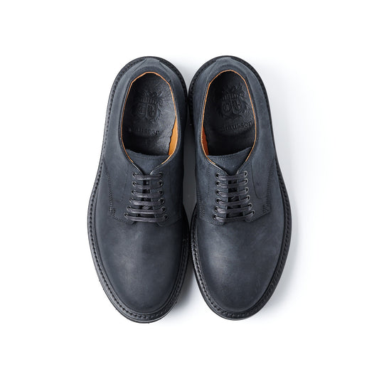 C-7059　PLAIN-TOE DERBY SHOES BL