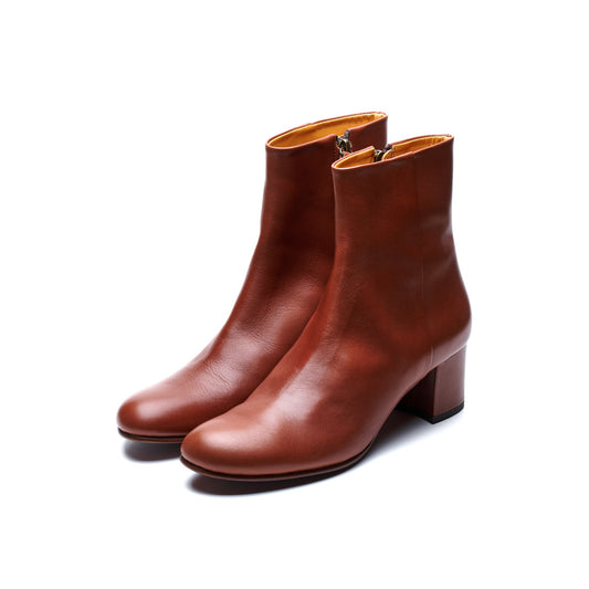 C-2360　PLAIN TOE SIDE-ZIP BOOTS BR
