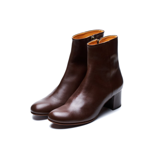 C-2360　PLAIN TOE SIDE-ZIP BOOTS DBR