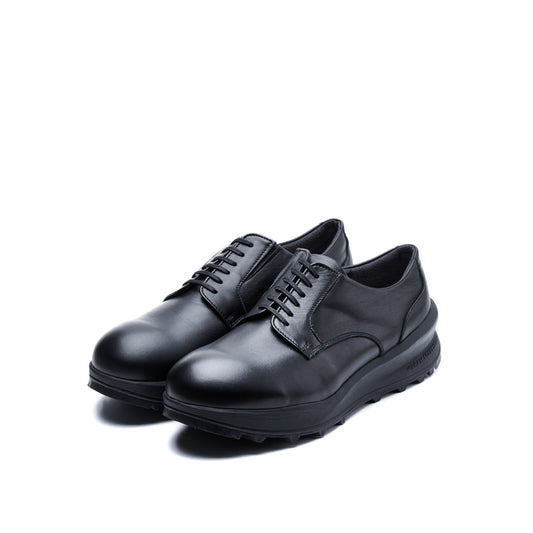 TRA-025　PLAIN TOE DERBY SHOES BL