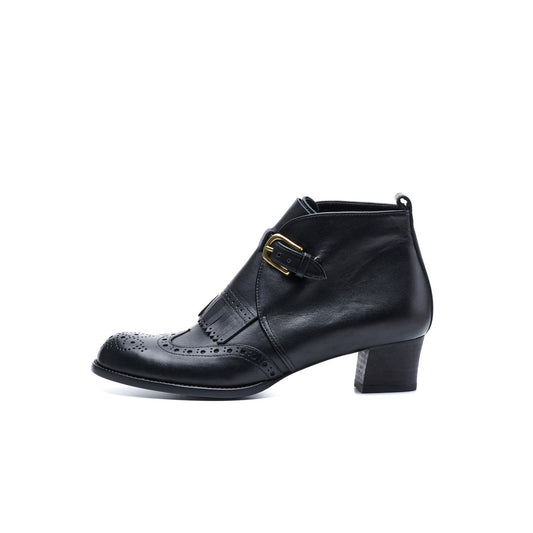C-2359　SINGLE MONK HEEL BOOTS BL