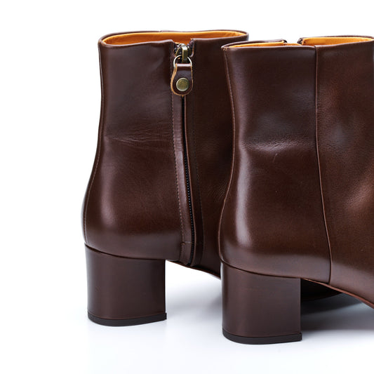 C-2360　PLAIN TOE SIDE-ZIP BOOTS DBR