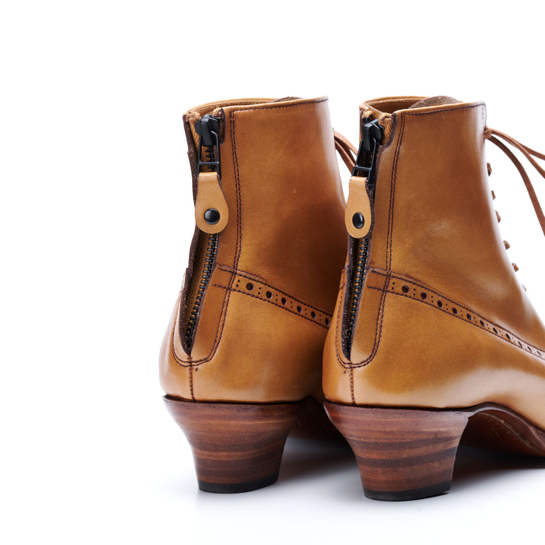 PC-5080　BACK-ZIP LACE-UP HEEL BOOTS CA