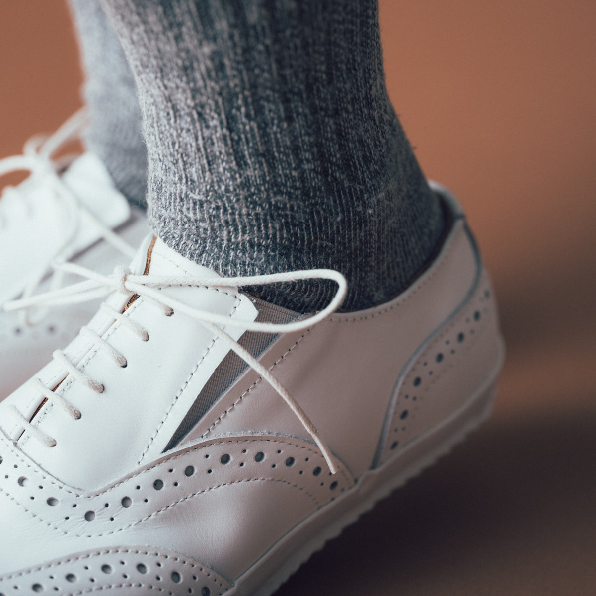 SA-01　WINGTIP LEATHER SNEAKERS WH