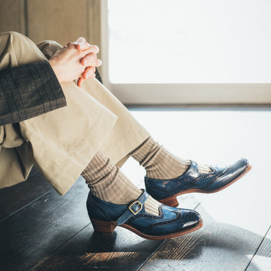 PC-5081 WINGTIP HEELS BL