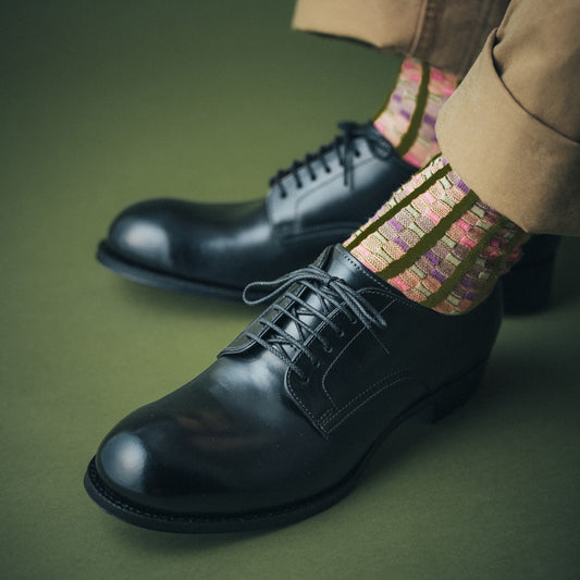 C-7930　CORDOVAN PLAIN TOE SHOES DNY