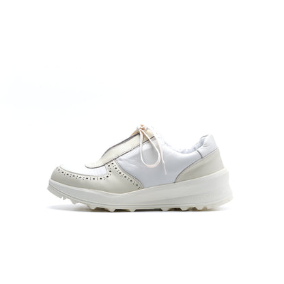 TRA-024　LEATHER SNEAKERS CRM/WHC