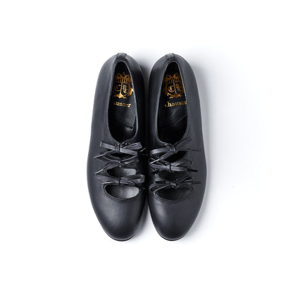C-2362　RIBBON FLAT SHOES BL