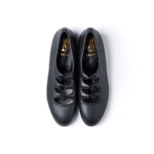 C-2364　CHINA BUTTON FLAT SHOES BL