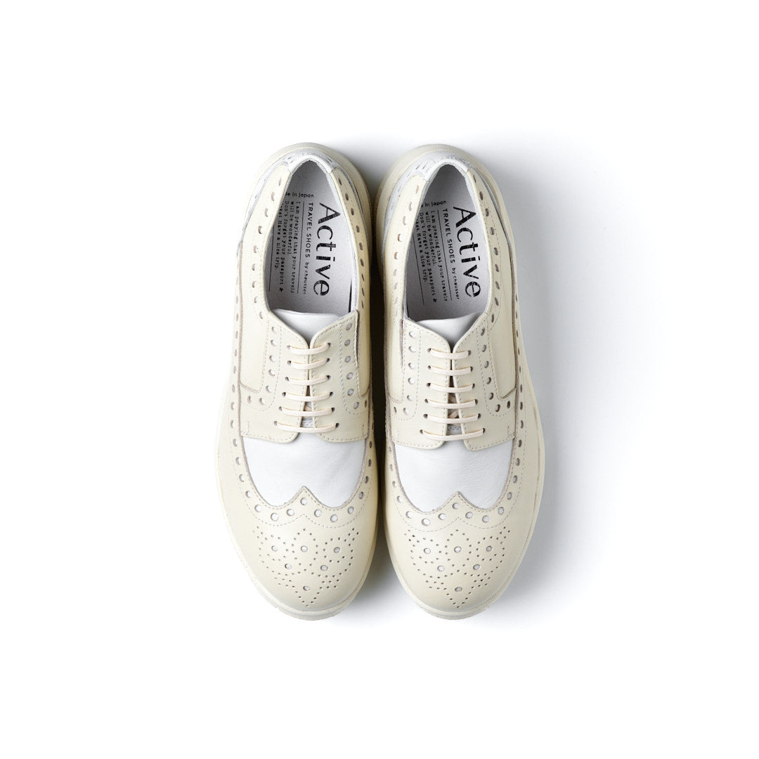 TRA-027 WING TIP SHOES CRM/WHC – chausser online store