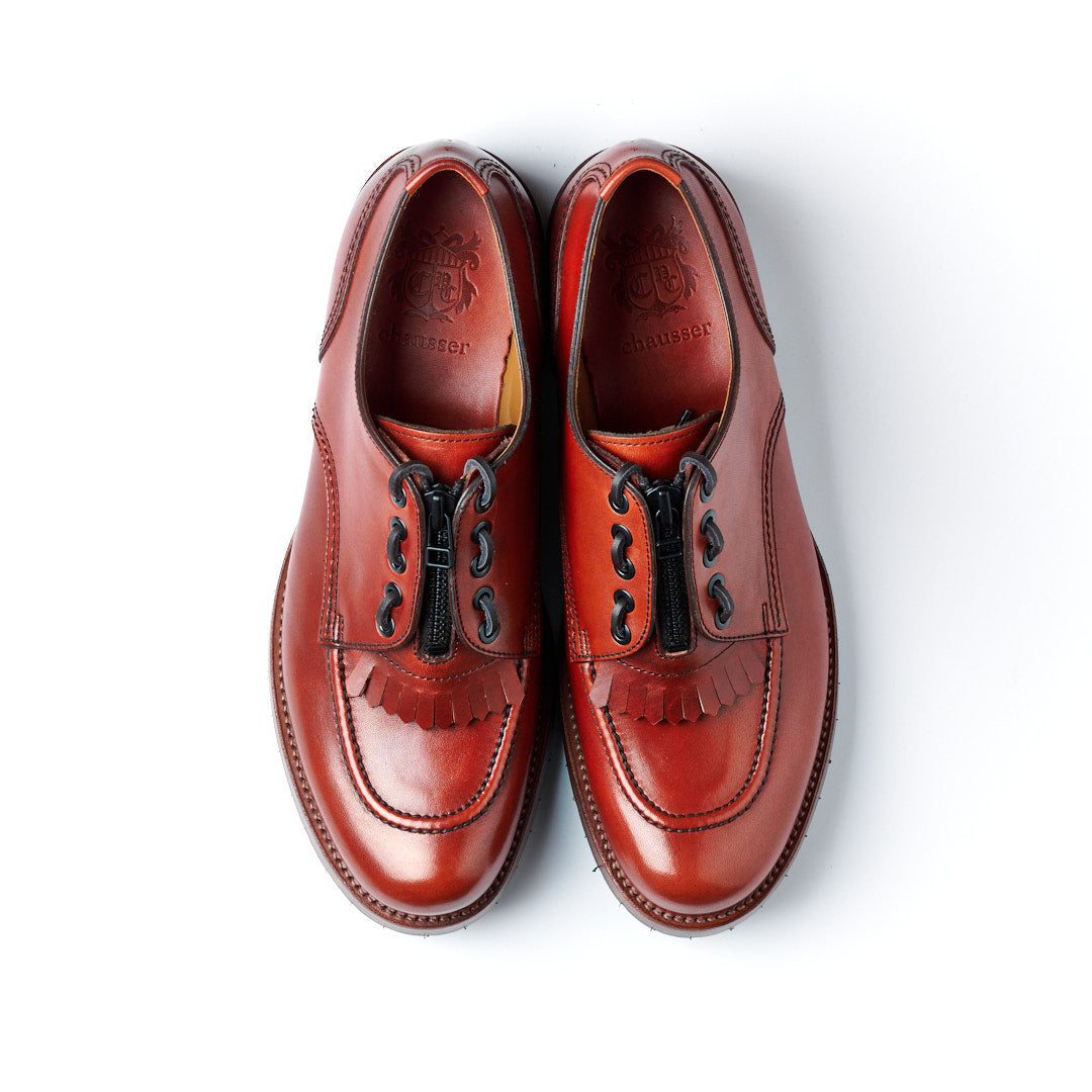 C-7062 U-MOCHA ZIPPER UNIT SHOES RBR – chausser online store