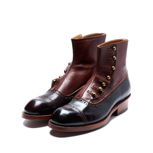 【受注オーダー／納期：2026年3月下旬】C-7039C　BUTTON BOOTS CORDOVAN BGD/C