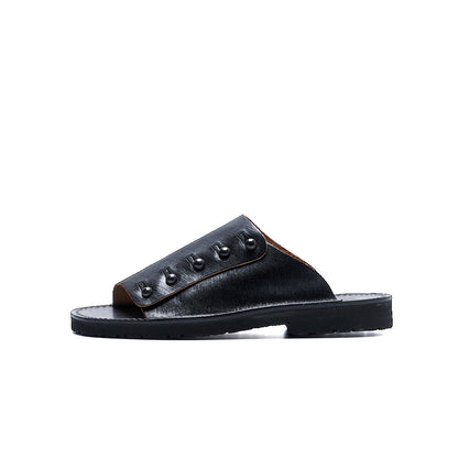 【受注オーダー／納期：2026年3月下旬】C-7050GA　BUTTON SANDALS BL