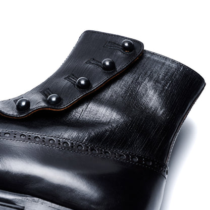 【受注オーダー／納期：2026年3月下旬】C-7063GA　BUTTON BOOTS BL