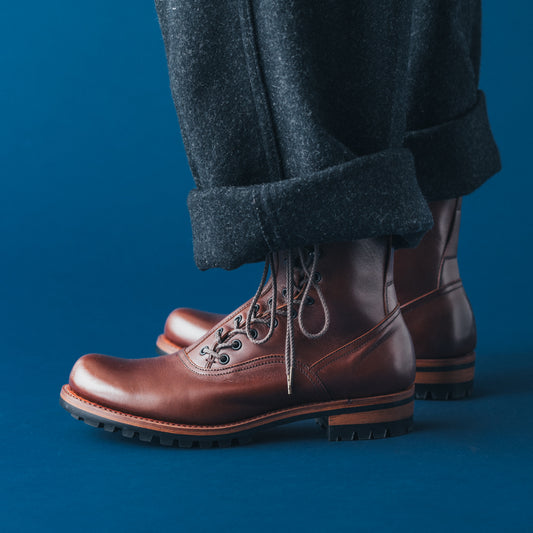 C-7057　SIDE LACE-UP BOOTS DBR