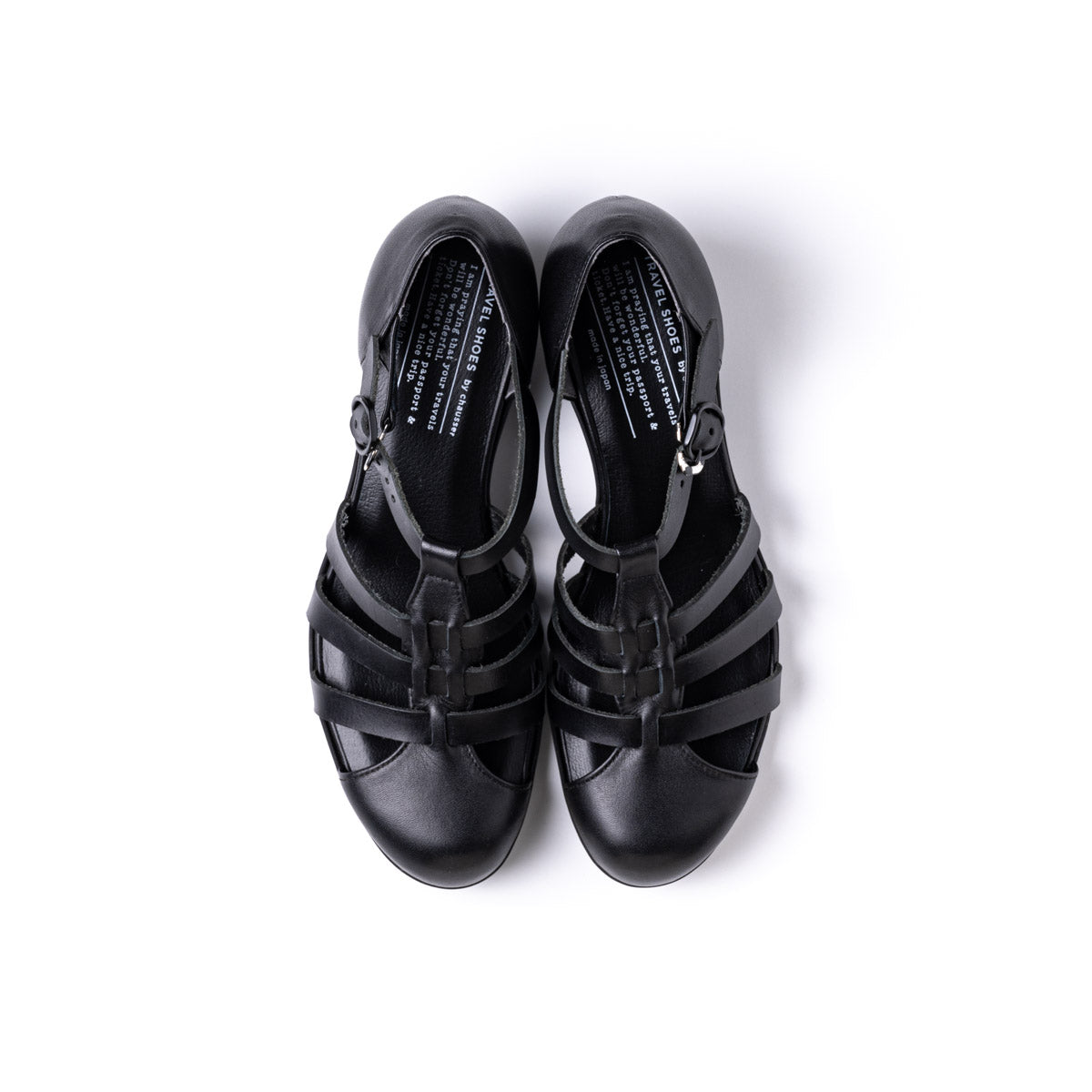 TRAVEL SHOES　chausser　SLIP-ON HEELS BL TR-021 GURKHA STRAP HEELS BL – chausser online store