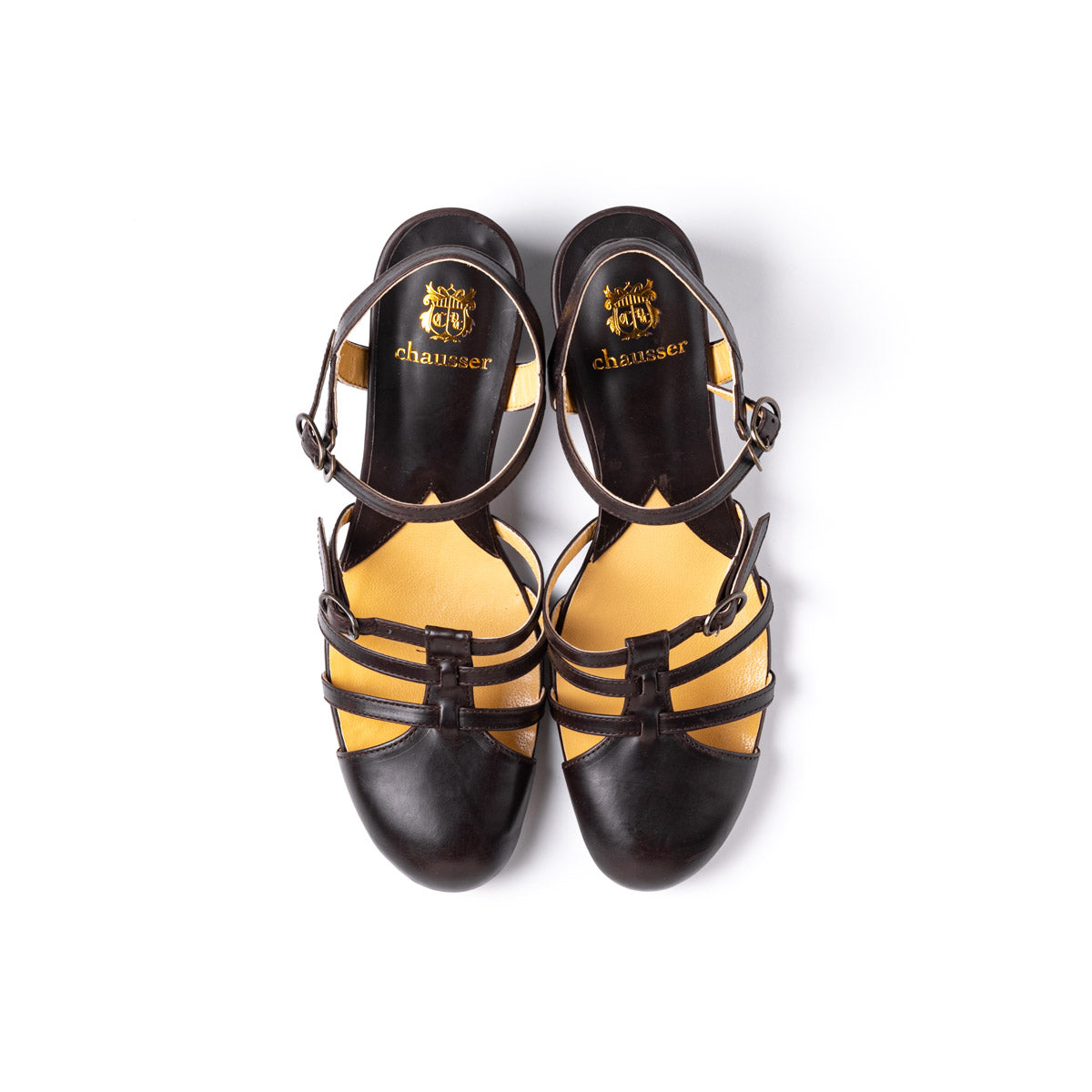 C-2318　HEEL STRAP SANDALS DBR